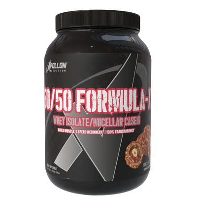 Apollon Nutrition Formula X 50/50 Protein Dual-Phase Protein Blend | Whey Isolate + Micellar Casein for Muscle & Recovery | 24g Complete Protein | 28 Servings (Chocolate Hazelnut)