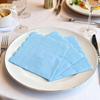 100 Pcs Blue Cocktail Napkins, 2-Ply Disposable Small Paper Napkins for Beverage, Dessert, Appetizer, 5x5 Inch Cute Scalloped Cocktail Napkins for Bar, Party, Wedding, Birthday, Dinner & Everyday Use view 1