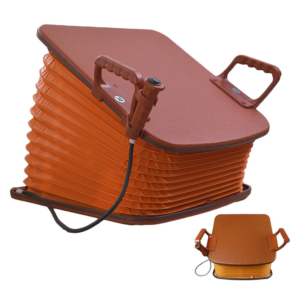 CHANGLKJ Powered Lift Cushion, Easy Lift Assist Cushion, Portable Power Assist in Standing with Armrest, 150kg Load Capacity and Safe Non-Slip Surface, Constant Speed Lifting, for Elderly, Disabled
