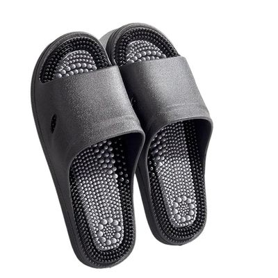 2025 Massage Slippers Women Men Acupuncture Reflexology Sandals Open Toe Shower Shoes Plantar Fasciitis Acupressure Slippers Relieves Nerve Tension and Pain in The Feet(Black,6.5/7)