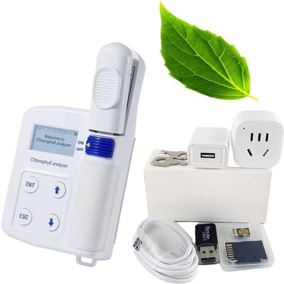 QIUSUO Chlorophyll Content Meter for Measure Leaves of Oak Tree Maple Tree Etc with Chlorophyll Range 0.099.9SPAD Nitrogen 0.099.9mg/g Leaf Temperature -10-99.9