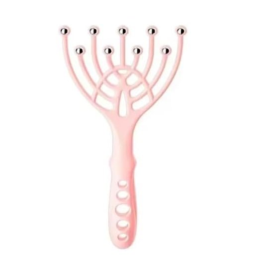 1 Pc Head Massager Scalp & Neck, 9 Claws Steel Ball Hand Held Relax Spa Hair Care, Stress Relief Comb Roller for Hair & Scalp