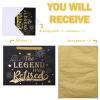 WRAPAHOLIC 13" Happy Retirement Gift Bags with Tissue Paper and Card - Black Gold Foil Birthday Bags for Retirement Party Celebrating Supplies view 3