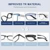 EASY READ TR90 Progressive Multifocal Reading Glasses for Men,Rectangular Blue Light Blocking Readers with Spring Hinge(Magnification 1.50,Blue) view 4