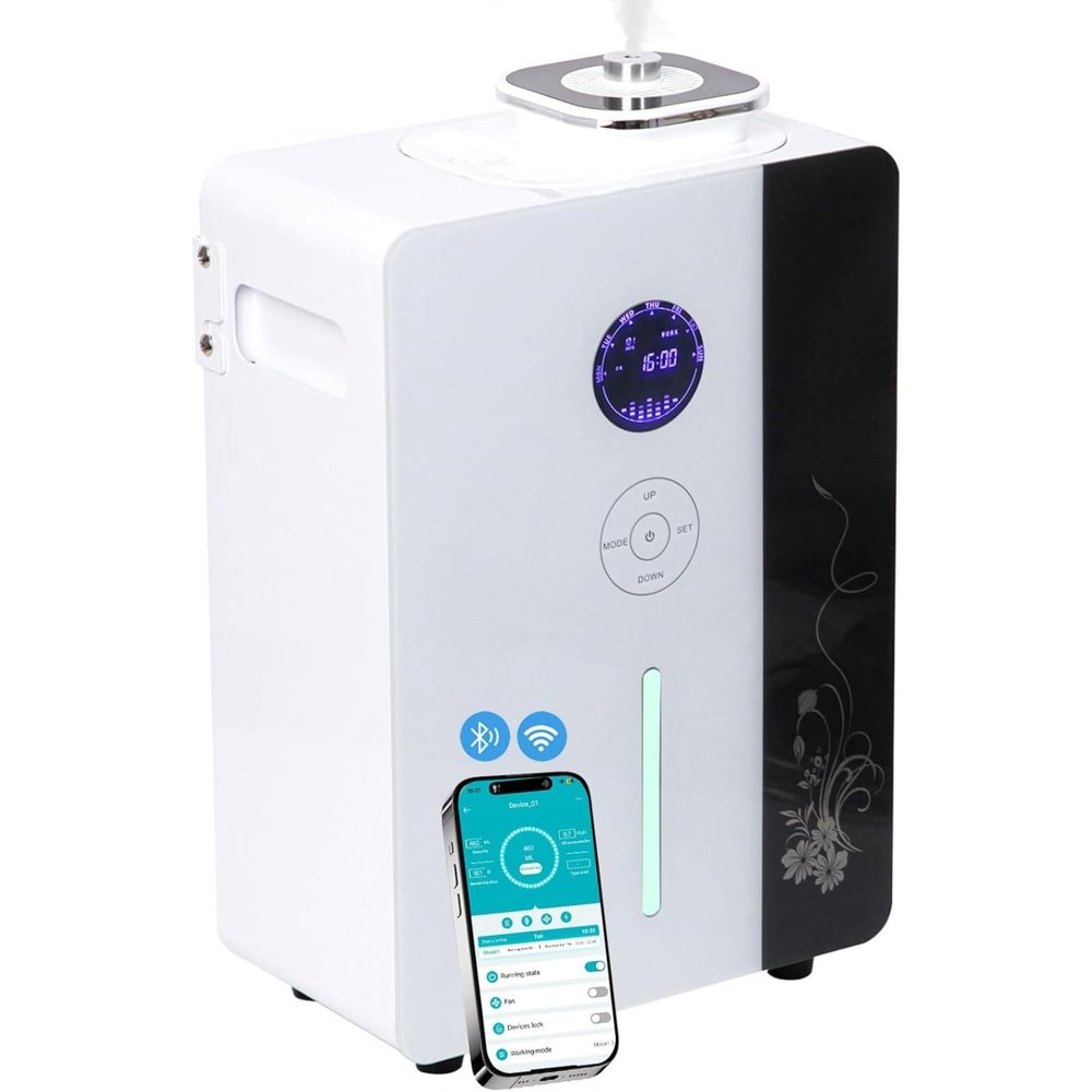 2026 Upgraded Namste 7000 Sq.Ft HVAC Scent Diffuser Machine with WiFi & APP & Touch Screen Hotel Scent Diffuser 800ML Waterless Aromatherapy Diffuser Oil Level Monitoring for Home Hotel Mall Office