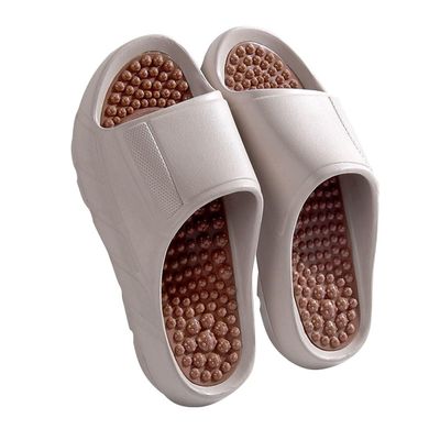2025 Thick-Soled Foot Massage Slippers For Women Men Comfort Reflexology Acupressure Sandals Non-Slip Shower Shoes Relieves Plantar Fasciitis And Heel Pain(Light brown,5.5/6)