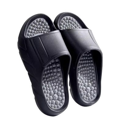 2025 Thick-Soled Foot Massage Slippers For Women Men Comfort Reflexology Acupressure Sandals Non-Slip Shower Shoes Relieves Plantar Fasciitis And Heel Pain(Black,7.5/8)