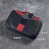 68 Degrees Leather Travel Case Red Portable Organizer with 3 Accessory Pockets, Full Grain Hard Shell, Zipper, Gift Pouch for Men view 2