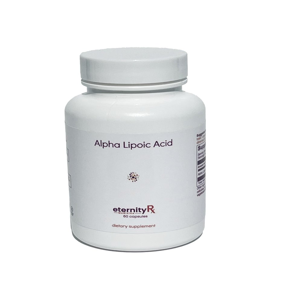 Alpha Lipoic Acid 300mg Vegan ALA Supplement for Nerve Health, Energy 60 Capsules Doctor Formulated, Gluten-Free, Non-GMO by Eternity Medicine