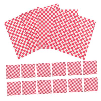 Alipis 50 Sheets Checkered Food Wrapping Paper Multi Function Sandwich Burger Paper Oil Resistant Baking Liner for Restaurants Cafes and Home Use for Wrapping Sandwiches Cookies and More