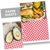 Alipis 50 Sheets Checkered Food Wrapping Paper Multi Function Sandwich Burger Paper Oil Resistant Baking Liner for Restaurants Cafes and Home Use for Wrapping Sandwiches Cookies and More view 3