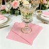 100-Count Pink Cocktail Napkins, 2-Ply 5x5 Inches Disposable Light Pink Scalloped Dessert Appetizer Beverage Cocktail Paper Napkins for Party Wedding Birthday Dinner & Daily Use (4 Packs x 25 Each) view 3