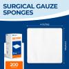 200 Pack 4x4 Inch Gauze Sponges 8-Ply, 100% Cotton Large Gauze Pads for Wound Care, Highly Absorbent Bulk Hospital-Grade First Aid & Surgical Dressing view 3