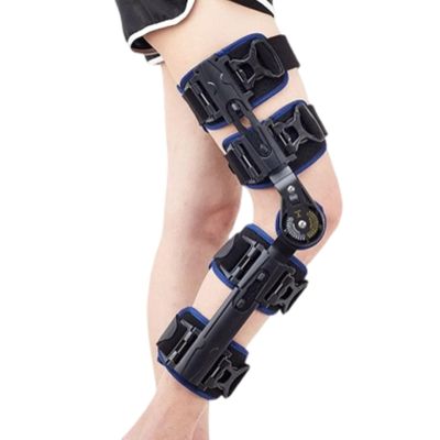 ZOCWJK Hinged Knee Brace for Knee Protection ROM Knee Support Brace Adjustable Sponge Lining Protective Post Op Knee Immobilize for Men and Women(