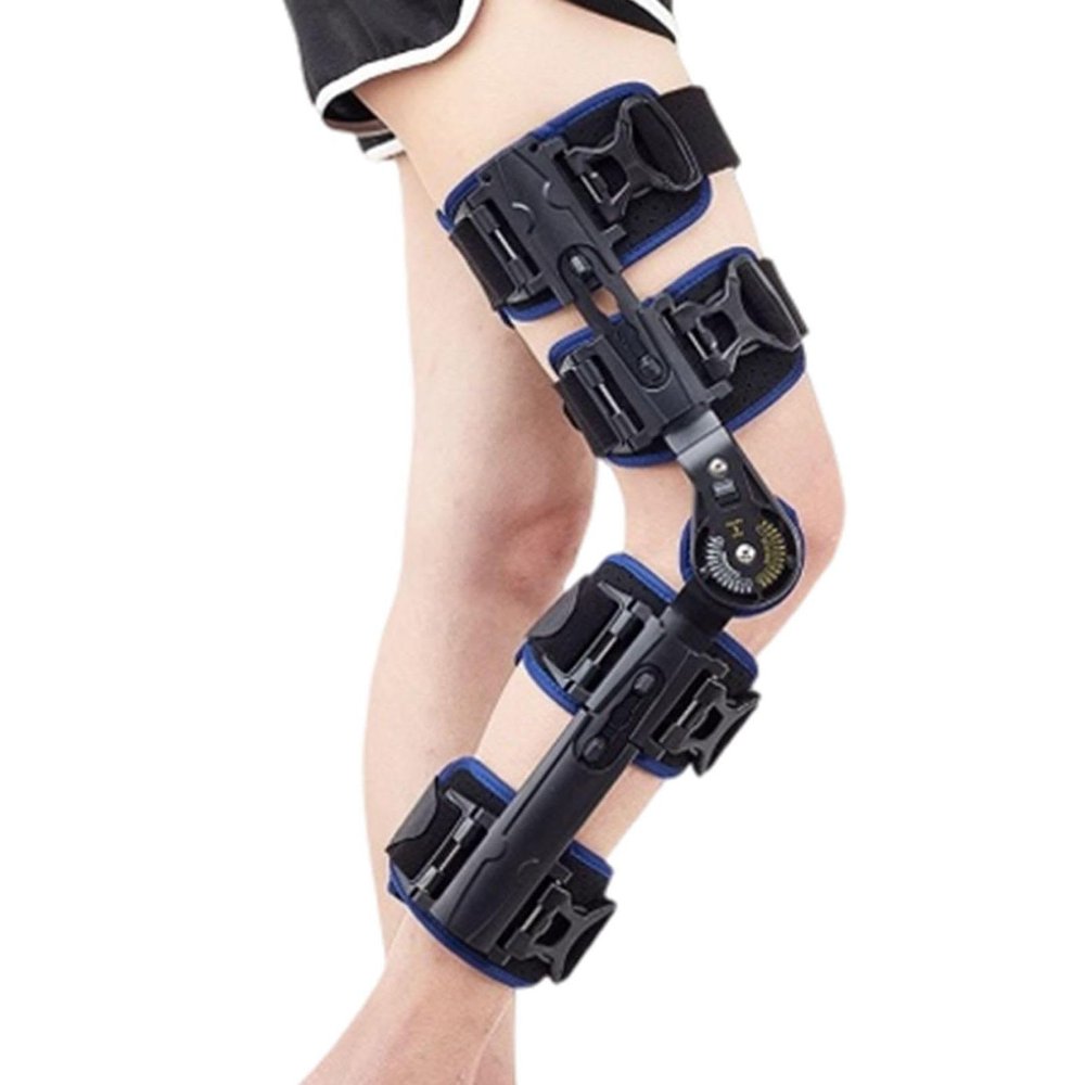 ZOCWJK Hinged Knee Brace for Knee Protection ROM Knee Support Brace Adjustable Sponge Lining Protective Post Op Knee Immobilize for Men and Women(