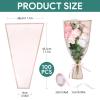 100pcs Flower Wrapping Paper Bouquet, Pink Flower Bouquet Wrapping Paper Flower Bags Kraft Bouquet Holder Flower Bar Supplies, Wrapping Sleeve for Graduation Wedding Birthday Gifts 17.1x11.1x3.54Inch view 2