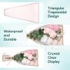 100pcs Flower Wrapping Paper Bouquet, Pink Flower Bouquet Wrapping Paper Flower Bags Kraft Bouquet Holder Flower Bar Supplies, Wrapping Sleeve for Graduation Wedding Birthday Gifts 17.1x11.1x3.54Inch view 3