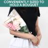 100pcs Flower Wrapping Paper Bouquet, Pink Flower Bouquet Wrapping Paper Flower Bags Kraft Bouquet Holder Flower Bar Supplies, Wrapping Sleeve for Graduation Wedding Birthday Gifts 17.1x11.1x3.54Inch view 4