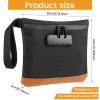 2 Pack Smell Proof Bags with Combination Lock, Large Capacity Proof Stash Bag, Travel Scent Proofs Bag Storage, Portable Money Bags with Lock for Home Traveling Daily Use view 2