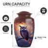 Yatskia Owl Cremation Urns for Human Ashes Male and Female, Small Urn for Ashes Keepsake Mom and Dad (Classic 10 Inch & 3 Inch) view 2