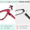 Eyekepper Huge Metalless Screwless Spring Hinges Blue Light Blocking Reading Glasses Women 6 Pack Cat Eye Computer Readers +3.25 view 3