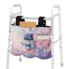 Luarisgur Butterfly Cherry Blossom Walker Organizer Pouch with Cup Holder Multi Pockets Hand-Free Carry Wheelchair Basket Pouch Accessories Bag for Walker Carry Accessories (Not Fit Rollator Walkers) view 2