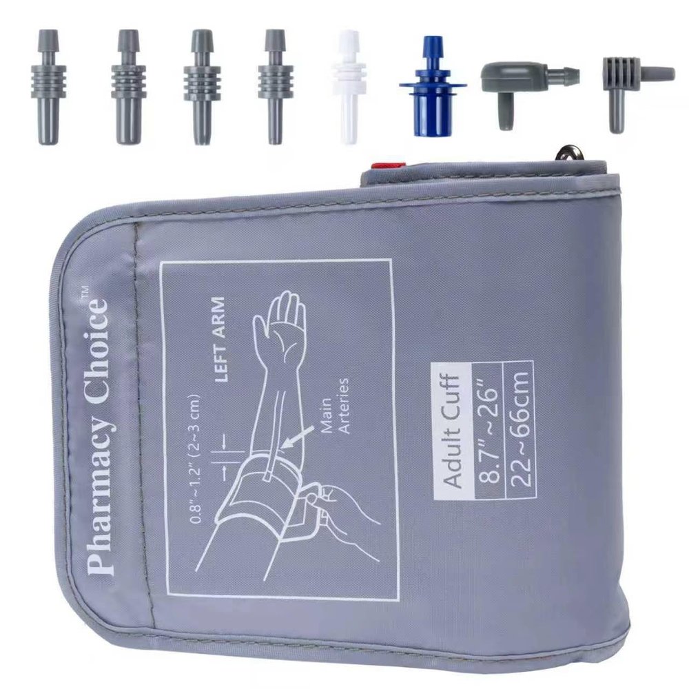 3XL Blood Pressure Cuff, Adult Cuff, Compatible with Most Monitors, ARM Blood Pressure Replacement Cuff with 8 Connectors(3XL)