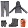 MOUNTTU 1 Set Mosquitoes Suit Breathable Mesh Lightweight Adjustable Quick-Dry Mosquitoes Jacket with Hood, Pants, Mitts, Socks & Storage Bag for Fishing, Hiking, Camping view 3