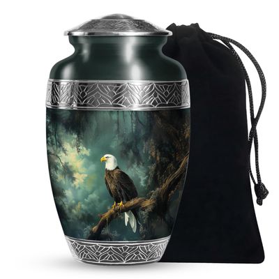LEXFAY Eagle Cremation Urns for Ashes - Cremation Urn for Men - Adults Urns Male Ashes Man - Urn for Ash Adult Male Size 10 Inch