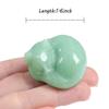 Bryqona Amethyst Cat Healing Crystals FigurineHand Carved Sleeping CatPolished Stone Sculpture for Home Decoration (F-Green Aventurine) view 2