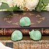 Bryqona Amethyst Cat Healing Crystals FigurineHand Carved Sleeping CatPolished Stone Sculpture for Home Decoration (F-Green Aventurine) view 3