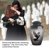 Crow Mini Ashes Container for Human Remains, Small Cremation Urn for Brother & Sister, Large Urns for Ash, Keepsake Urn for Family, Burial & Funeral Urns, 10 & 3" Set of 5 view 3
