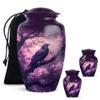 Yatskia Raven Mini Urns for Human Ashes Male and Female, Burial Urns for Adult Human Ashes Keepsake Container (Classic 10 Inch & 3 Inch) view 1