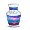 Casketique Beach Funeral Urns for Adult Male 1 Large 4 Keepsake - Orange Burial Urns for Human Ashes Adult Female - Memorial Urn for Mom - Cremation Urn for Huma Ashes - 10 & 3 Inch view 2