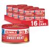 Bumble Bee Snackers - Sweet Heat Tuna, 3 oz Easy Open Can - 18g Protein per Serving - Wild Caught Skipjack Chunk Light Tuna Pack - No Draining, Ready to Eat (Pack of 16) view 1