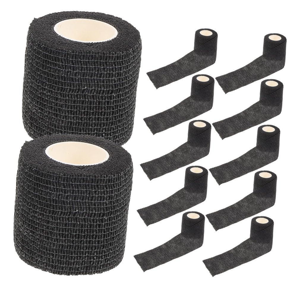 12 Rolls Self Bandage Tape of Flexible Fabric for Muscle Injury for Sports Finger Ankle and Knee Use