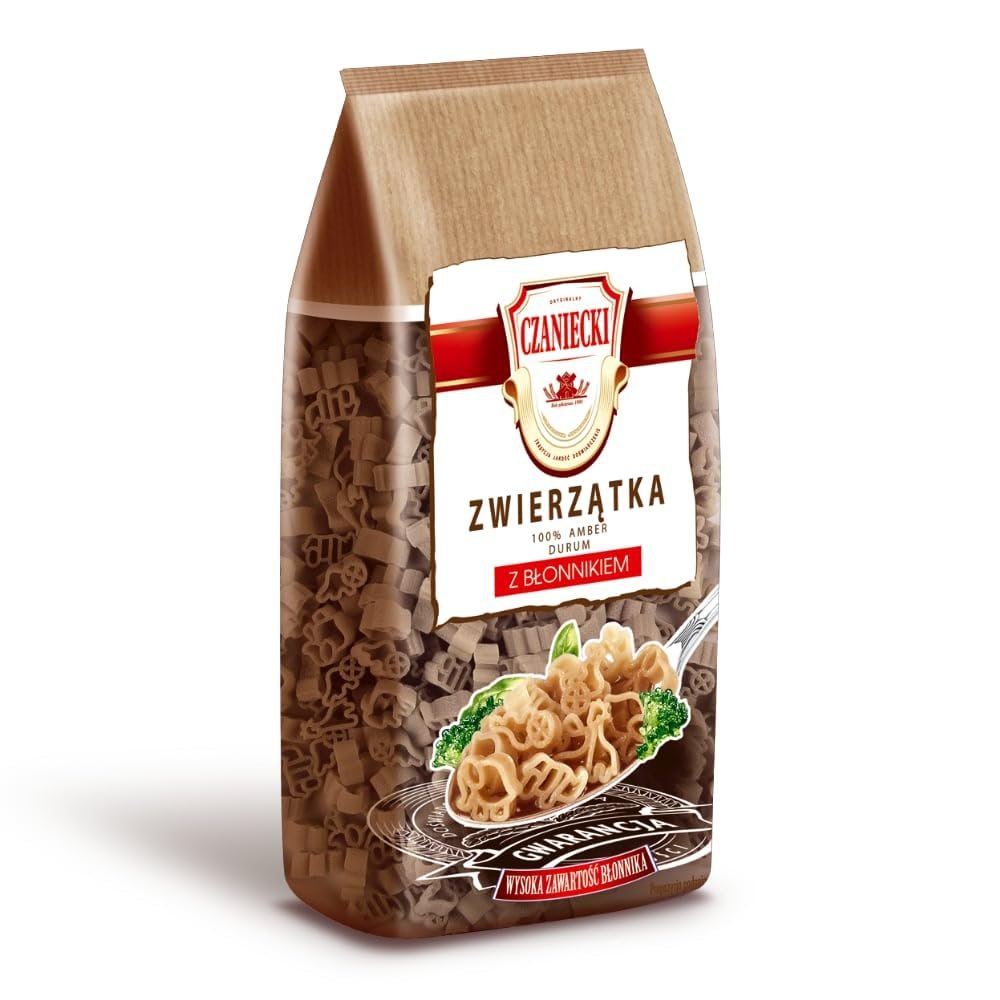 Czaniecki Pasta 5 Eggs (3 - PACK (3 x 250g), With Oat Fiber Animal Shapes (Z Bonnikiem Owsianym 'Zwierztka))