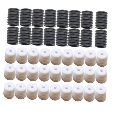Ipetboom 200Pcs Adjustable Silicone Mask Buckles for Ear Protection Slip Ear Hooks Black White Mask Regulators for Running Cycling and Outdoor Activities