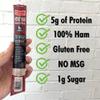 Jerky.com Honey Ham Pork Jerky Snack Sticks 26 Pack (24 + 2 Bonus) | 5g Protein, 90 Calories, Gluten-Free, Individually Wrapped, Keto Friendly, Low Carb Snack | Delicious Sweet & Savory Jerky Meat Sticks | Gifts for Men view 3
