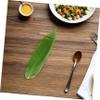 PRETYZOOM Bamboo Leaves Sushi Plate Decor 100pcs Leaves Shape Mats for Sashimi and Sushi Decoration Bamboo Material for Japanese Culinary Presentations view 4