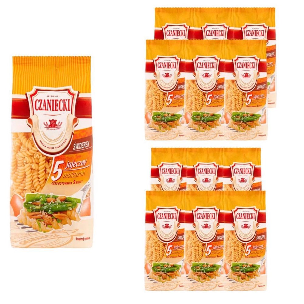 Czaniecki Pasta 5 Eggs (3 - PACK (3 x 250g), Spiral Pasta (Swiderek))