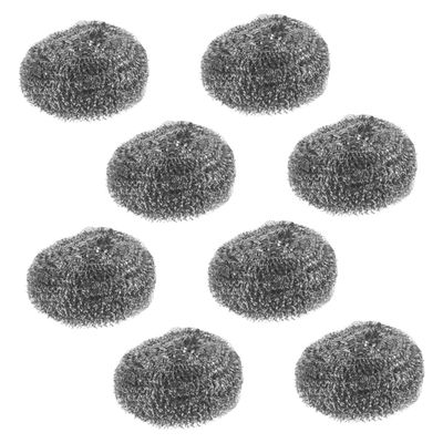 Stainless Steel Ball Scrubber 8Pcs Silver for Kitchen Dishes