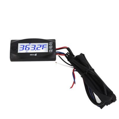 ABS Digital Motorcycle Coolant Temperature Gauge with LCD Display & Easy 22mm Handlebar Mount , Real-Time Monitoring