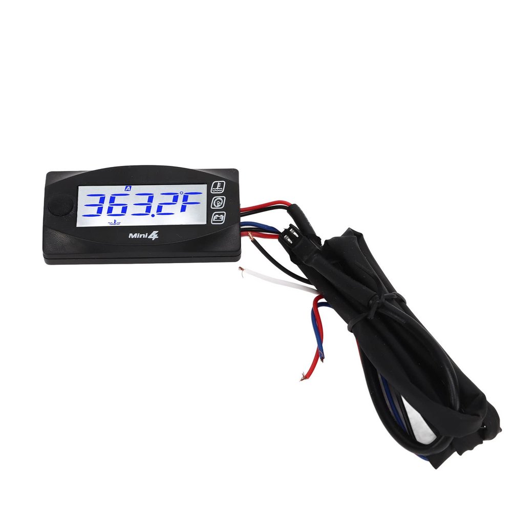 ABS Digital Motorcycle Coolant Temperature Gauge with LCD Display & Easy 22mm Handlebar Mount , Real-Time Monitoring