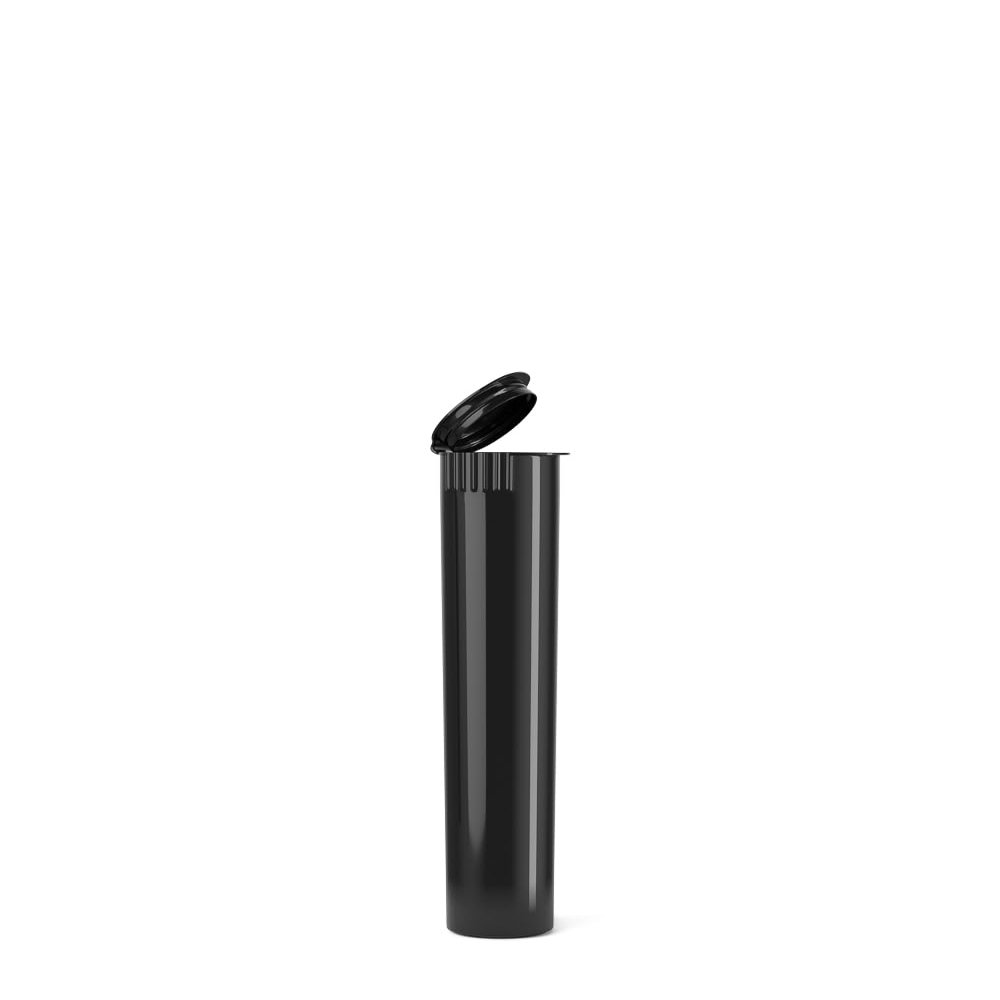 1000 Count - 70mm Plastic Squeeze Pre-Roll Tubes Child Resistant - Water Resistant - Smell/Odor Resistant - Air Resistant - BPA Free (Black)