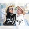 100 Pack Thank You Bags for Small Business, 8 x 12 Inch Plastic Shopping Bags with Handles (BLACK, 18" X 14") view 3