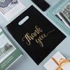 100 Pack Thank You Bags for Small Business, 8 x 12 Inch Plastic Shopping Bags with Handles (BLACK, 18" X 14") view 4