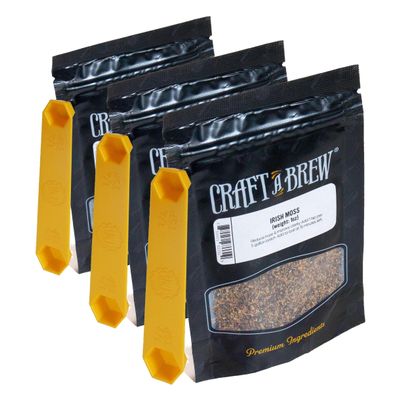 Craft A Brew - Irish Moss - For Beer Brewing - Helps Brew Clearer Beer - Clarifier For Home Brewing - 1 oz Package (Pack of 3)