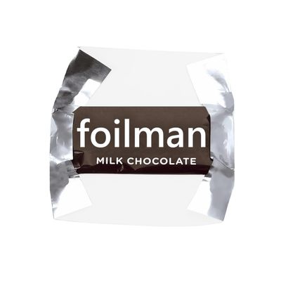 FOILMAN Foil Wrapper - Pack of 100 Candy Bar Wrappers with Thick Paper Backing - Folds and Wraps Well - Best for Wrapping 1.55Oz Candies/Chocolate Bars/Gifts - Size 6 x 7.5-inch (Silver)