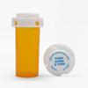 [100 Pack] 40 Dram Plastic Pill Bottles with Child-Resistant Cap, Amber Reversible Cap Prescription Vials, Plastic Medicine Containers, Push Down and Turn - Pharmacy Pill Bottles (Bulk Deal) view 2